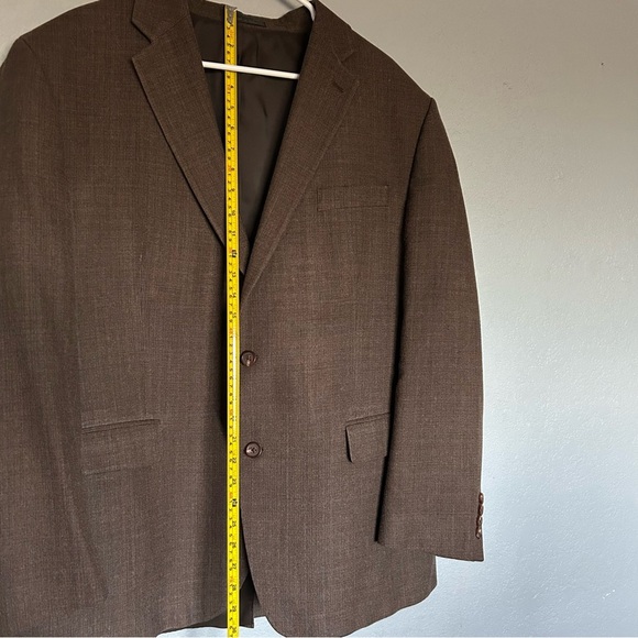 Lauren Ralph Lauren Silk Wool‎ Blend Sports Coat Brown and Blue tweed 46 Regular - Picture 14 of 16